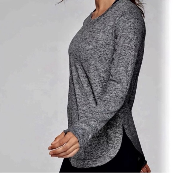 Athleta Uptempo Hoodie Sweatshirt in Charcoal Gray Size M - Picture 2 of 9